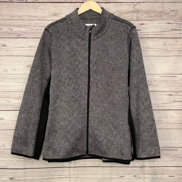 Mark New York Andrew Marc Herringbone Zip Up Jacket XXL - Picture 1 of 7